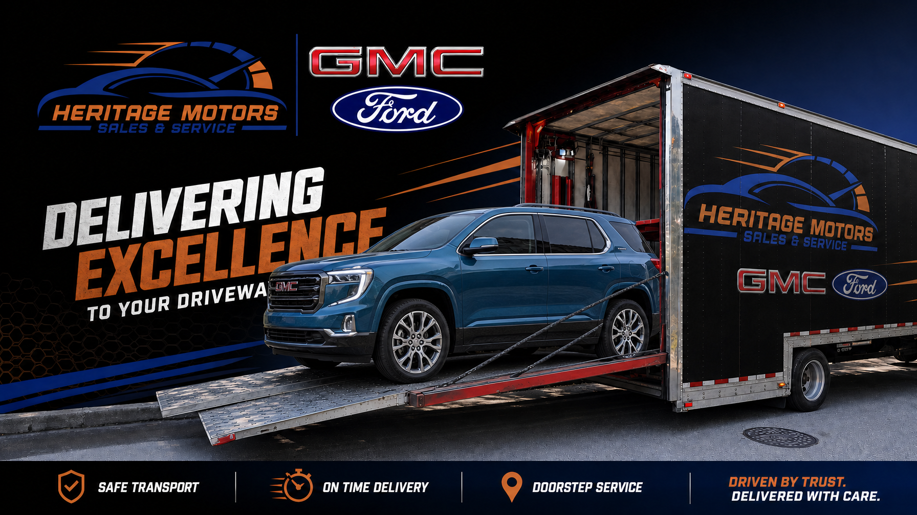 Premium vehicle prepared for enclosed auto transport